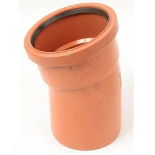 Floplast 110mm x 15 Deg Underground Single Socket Bend