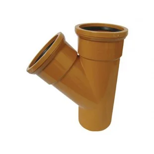Floplast 110mm x 45 Deg Underground Double Socket Junction