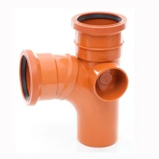 Floplast 110mm x 87.5 Deg Underground Double Socket Junction Swept