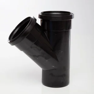 Floplast 110mm x 135 Deg Single Branch Black (2 Boss) REF SP210