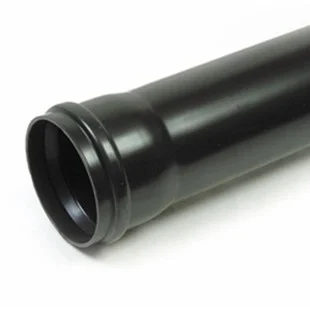 Floplast 110mm x 4MTR Soil Pipe Single Socket Black REF SP4