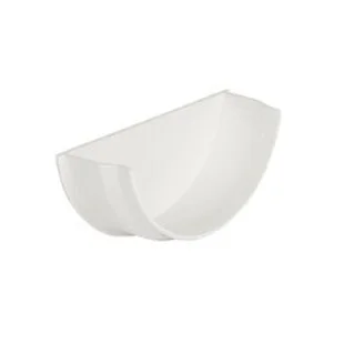 Floplast 112mm Half Round Gutter Internal Stop End White REF RE2