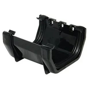Floplast 114mm Square Gutter Union Bracket Black REF RUS1