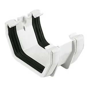 Floplast 114mm Square Gutter Union Bracket White REF RUS1