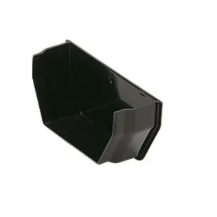 Floplast 114mm Square Gutter Internal Stop End Black REF RES2