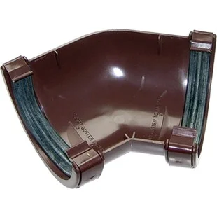 Floplast 112mm x 135 Deg Half Round Gutter Angle Brown.