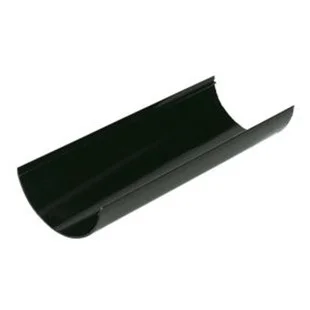 Floplast 112mm x 4MTR Half Round Gutter Black REF RG4