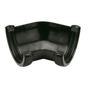 Floplast 112mm x 135 Deg Half Round Gutter Angle Black REF RA2