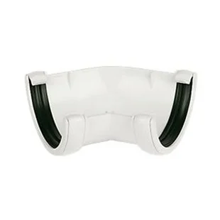 Floplast 112mm x 135 Deg Half Round Gutter Angle White REF RA2