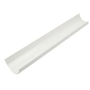 Floplast 112mm x 4MTR Half Round Gutter White REF RG4