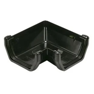 Floplast 114mm x 90 Deg Square Gutter Angle Black REF RAS1