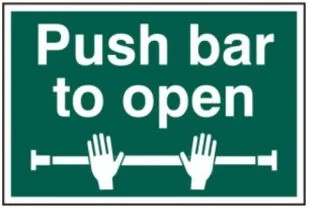 Push Bar To Open - PVC (300 x 200mm) Ref 1523