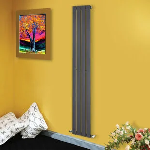 Evolve 1800 x 304 mm Vertical Designer Single Radiator Anthracite Pack