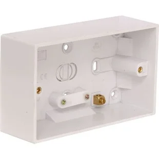 2 Gang Pattress Box 45mm Plastic Ref 1229