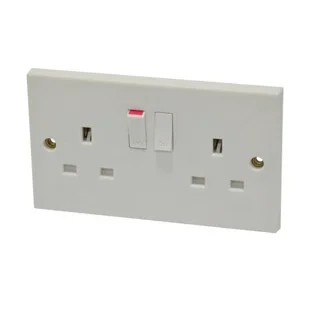 2 Gang Switched Socket 13Amp Ref 1209
