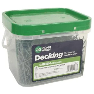 Decking Screw 8 x 2.1/2" Organic Green CSK Pozi Tub:1000
