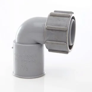 21.5mm Push-fit O/flow Bent Adaptor Grey REF VP48G