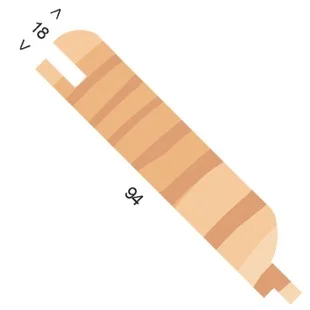 Whitewood 22x100mm Log Lap T&G