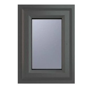 uPVC Window Grey 7016 external White Internal Top Opener 610mm x 1040mm Obscure Glazing