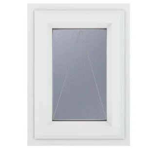 uPVC Window White Top Opener 820mm x 820mm Obscure Glazing