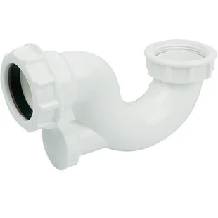 Floplast 40mm Shallow Bath Trap (20mm Seal) c/w Cleaning Eye REF TSB42