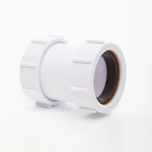 Floplast 40mm Universal Compression Straight Connector White REF WC08