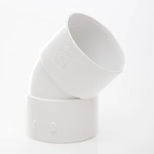 Floplast 40mm x 45 Deg ABS Obtuse Bend White REF WS19