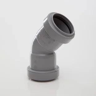 Floplast 40mm x 45 Deg Push-fit Obtuse Bend Grey REF WP19