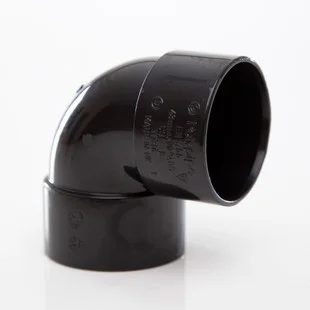 Floplast 40mm x 90 Deg ABS Knuckle Bend Black REF WS11