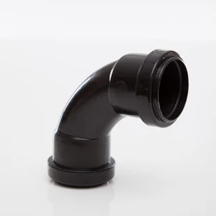 Floplast 40mm x 87.5 Deg Push-fit Swept Bend Black REF WP15