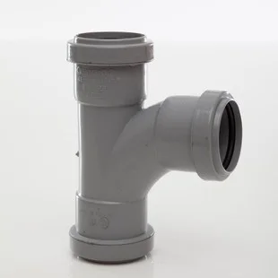 Floplast 40mm x 91.25 Deg Push-fit Swept Tee Grey REF WP23