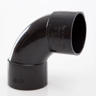 Floplast 40mm x 87.5 Deg ABS Swept Bend Black REF WS15