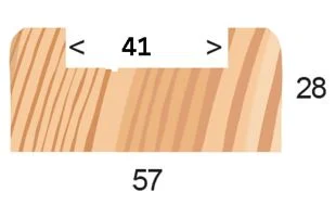 Redwood 63X32X41mm Baserail