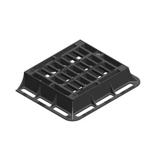 D400 Ductile Iron Gully Grate & Frame End Hinged 430mm x 370mm x 100mm Ref GDD4337EH10/T