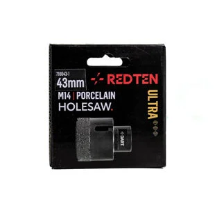Dart Red Ten Ultra Porcelain Holesaw M14 x 43mm Ref 710043-1