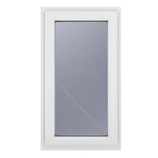 uPVC Window White Left Hand Side Hung 610mm x 1040mm Obscure Glazing