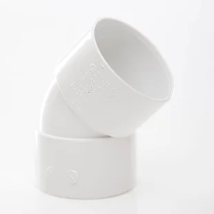 Floplast 50mm x 45 Deg ABS Obtuse Bend White REF WS20