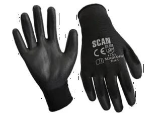 Scan Black PU Coated Gloves Ref TSC19GLO240
