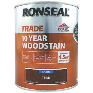 Ronseal Trade 10 Year Woodstain Teak 750Ml Ref 38697