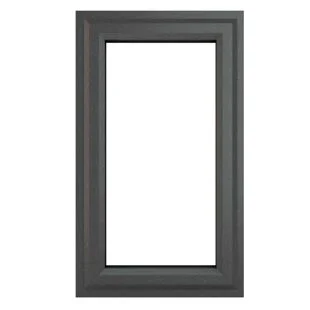 uPVC Window Grey 7016 external White Internal Right Hand Side Hung 610mm x 1190mm Clear Glazing
