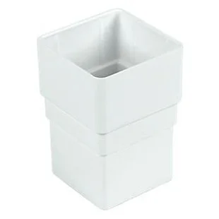 Floplast 65mm Square Downpipe Connector White REF RSS1