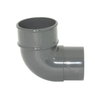 Floplast 68mm Round Downpipe 90 Deg Bend Anthracite RB1AG