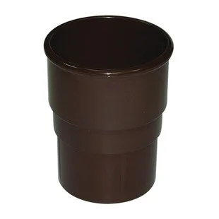 Floplast 68mm Round Downpipe Connector Brown.