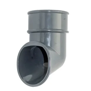 Floplast 68mm Round Downpipe Shoe Anthracite RB3AG