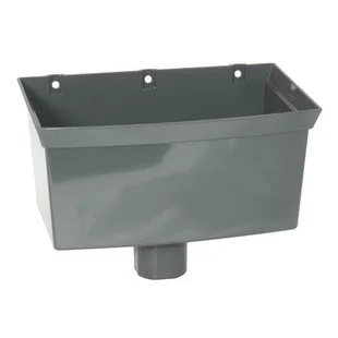 Floplast 68mm Round/Square Downpipe Hopper Head Anthracite RHS1AG