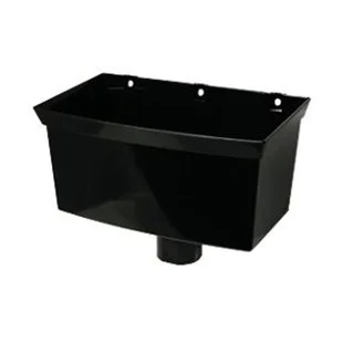 Floplast 68mm Round Downpipe Hopper Head Black REF RHS1