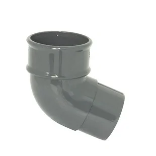Floplast 68mm x 112 Deg Round Downpipe Off Set Bend Anthracite RB2AG