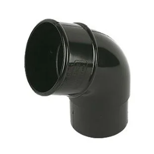 Floplast 68mm x 112.5 Deg Round Downpipe Offset Bend Black REF RB2