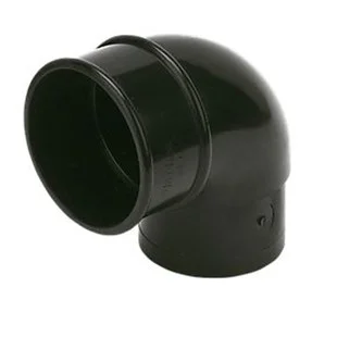 Floplast 68mm x 92.5 Deg Round Downpipe Offset Bend Black REF RB1