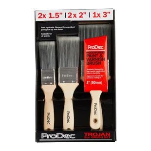 6pcs Trojan Brush Set Inc. Free Woodworker Brush PBPT056